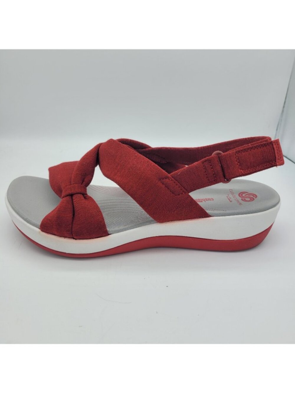 Clarks Cloud steppers Arla Primrose Slingback Comfort Sandals Red 9.5W Casual - Picture 5 of 8
